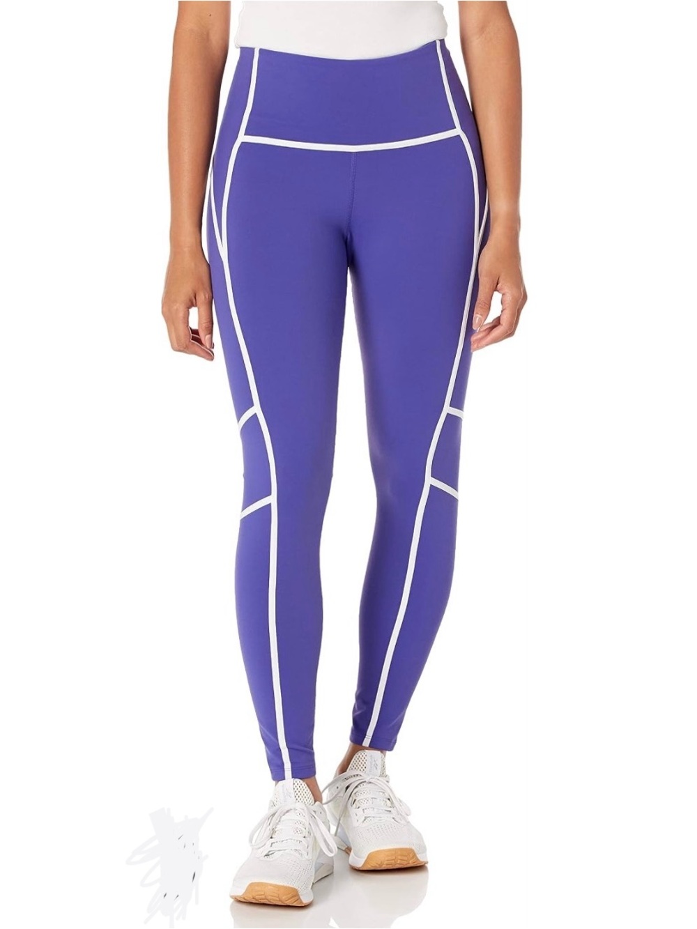 Reebok Women's Lux High-Waisted Colorblock Leggings